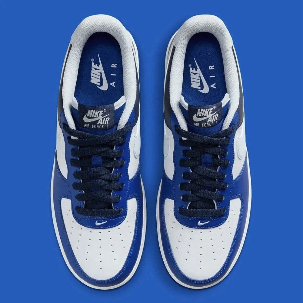 Nike Air Force 1 '07 LV8 Shoes White Game Royal Blue Retro FQ8825-100 Mens Sz 13 - Picture 5 of 10